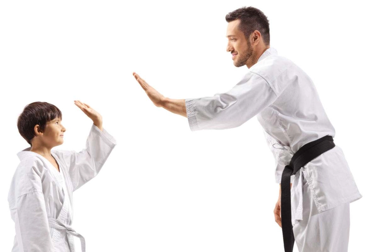 Loveless Academy of Karate & Kobudo, karate masters and students make high five